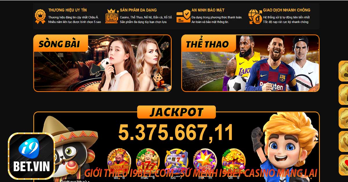 Sứ mệnh trên vai i9bet com